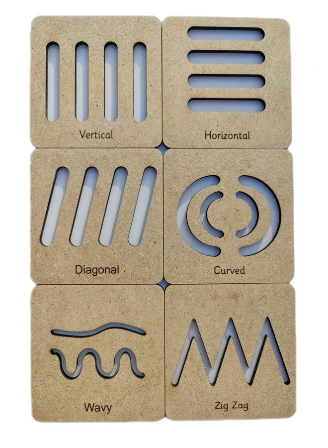 Kiddiwinks Montessori Slotted Tracing Tray With Writing Stick (Slotted Tracing Tray With Pre Writing Stencil Small) - Image 5